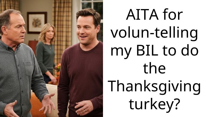 AITA for volun-telling my BIL to do the Thanksgiving turkey?