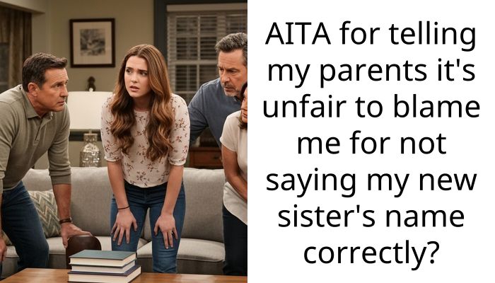 AITA for telling my parents it’s unfair to blame me for not saying my new sister’s name correctly?