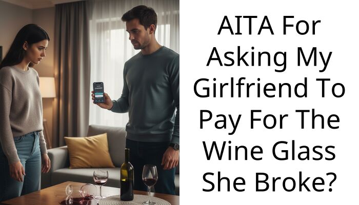 AITA For Asking My Girlfriend To Pay For The Wine Gla*s She Broke?