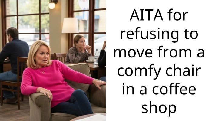 AITA for refusing to move from a comfy chair in a coffee shop