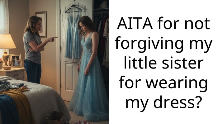 AITA for not forgiving my little sister for wearing my dress?