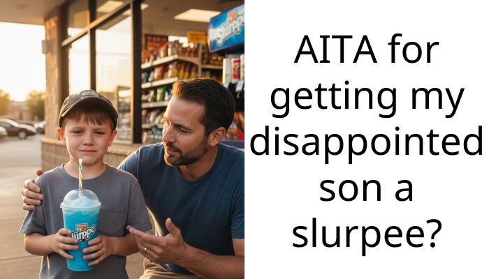 AITA for getting my disappointed son a slurp*e?