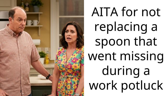 AITA for not replacing a spoon that went missing during a work potluck