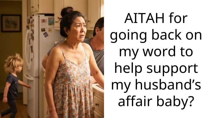 AITAH for going back on my word to help support my husband’s affair baby?