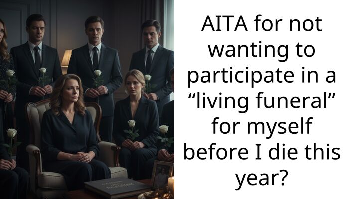 AITA for not wanting to participate in a “living funeral” for myself before I die this year?