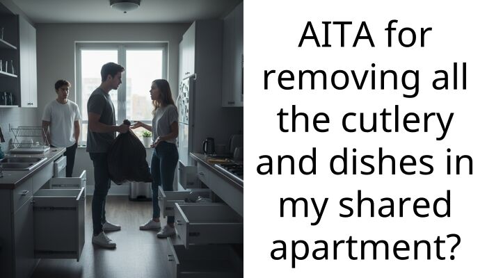 AITA for removing all the cutlery and dishes in my shared apartment?