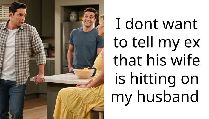 I dont want to tell my ex that his wife is hitting on my husband