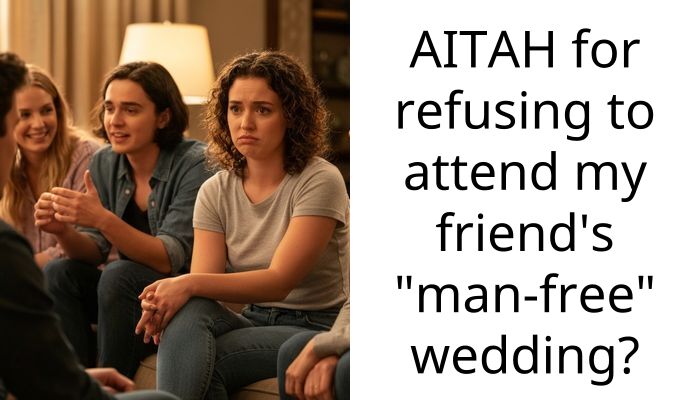 I Refused To Attend My Friend’s Wedding Because She Banned All Men From The Ceremony
