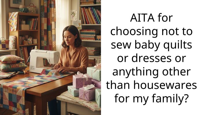 My family called my sewing a waste of time until they wanted free wedding dresses
