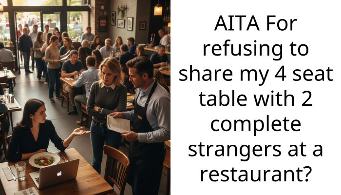 Waitress Tried to Force Me to Share My Table With Strangers Mid-Meal and I Said No