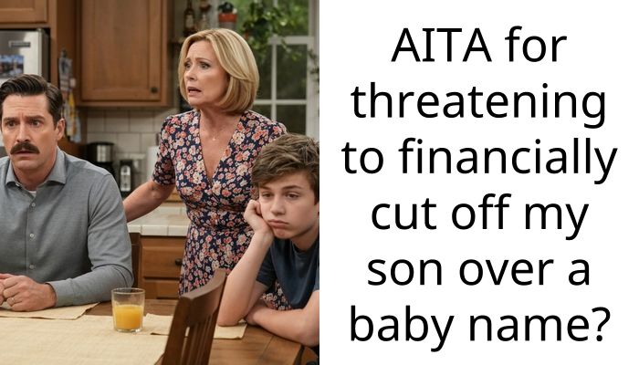 AITA for threatening to financially cut off my son over a baby name?