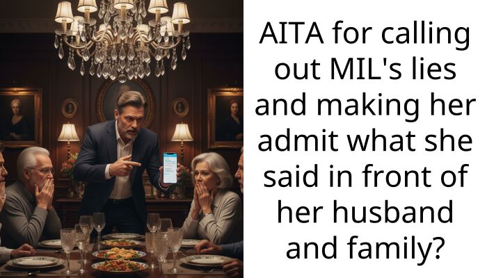 AITA for calling out MIL’s lies and making her admit what she said in front of her husband and family?