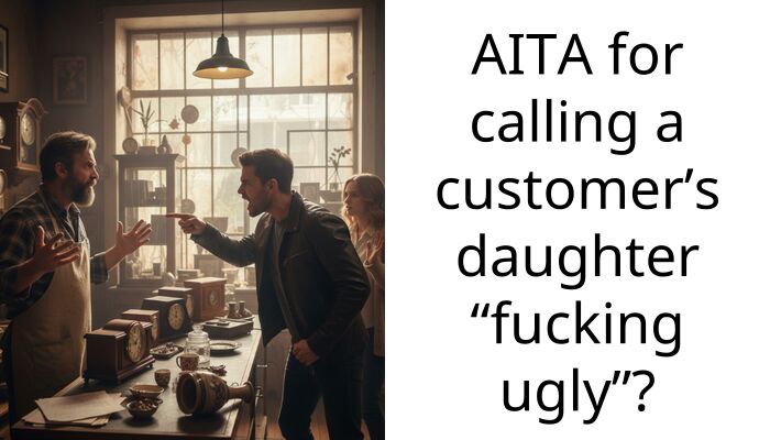 AITA for calling a customer’s daughter “f**king ugly”?