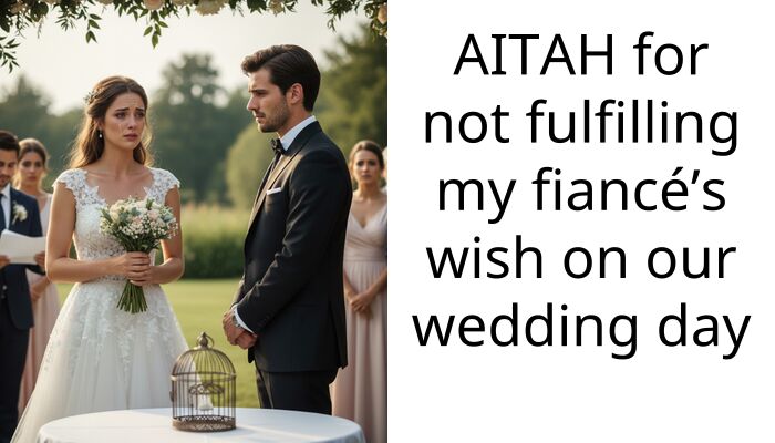 AITAH for not fulfilling my fiancé’s wish on our wedding day