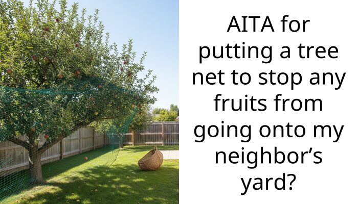 AITA for putting a tree net to stop any fruits from going onto my neighbor’s yard?
