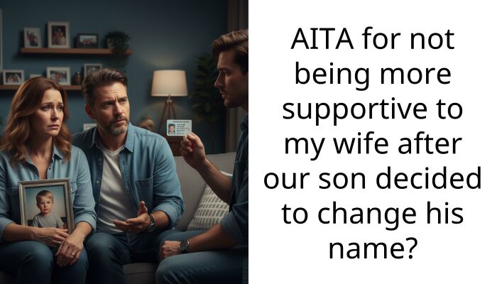 AITA for not being more supportive to my wife after our son decided to change his name?