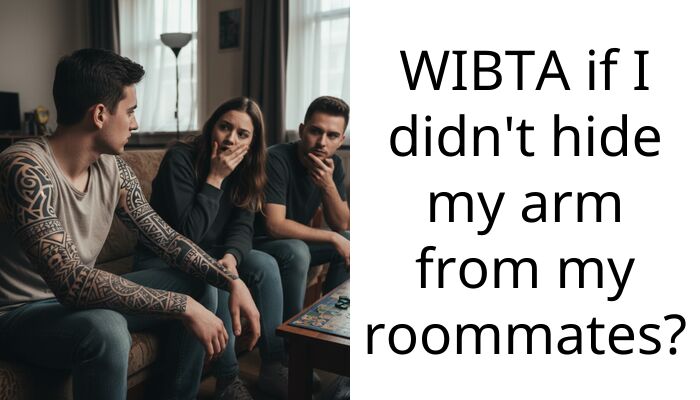 WIBTA if I didn’t hide my arm from my roommates?
