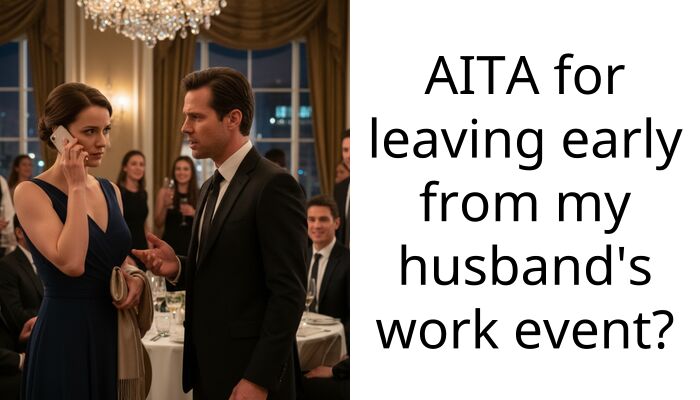 AITA for leaving early from my husband’s work event?