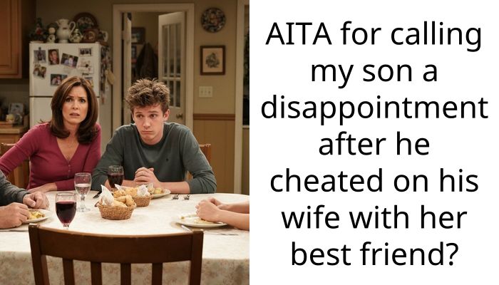 AITA for calling my son a disappointment after he cheated on his wife with her best friend?