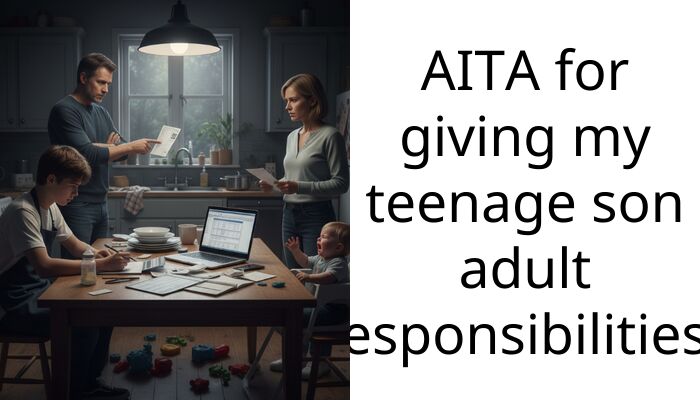 AITA for giving my teenage son adult responsibilities?