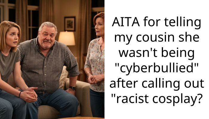 AITA for telling my cousin she wasn’t being “cyberbullied” after calling out “r***st cosplay?
