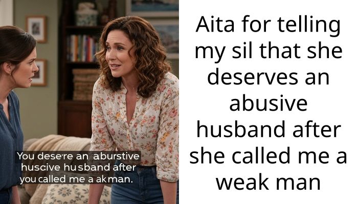 Aita for telling my sil that she deserves an abusive husband after she called me a weak man