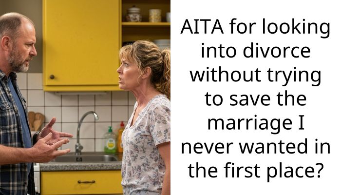 AITA for looking into divorce without trying to save the marriage I never wanted in the first place?