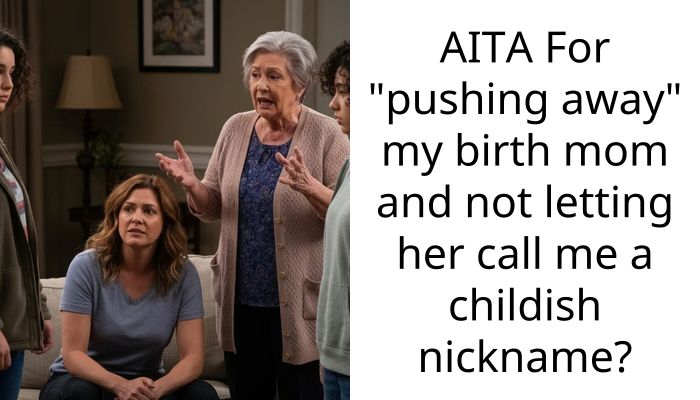 AITA For “pushing away” my birth mom and not letting her call me a childish nickname?