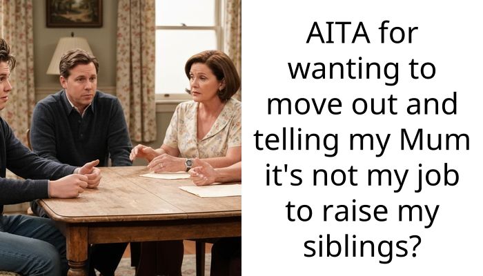 AITA for wanting to move out and telling my Mum it’s not my job to raise my siblings?