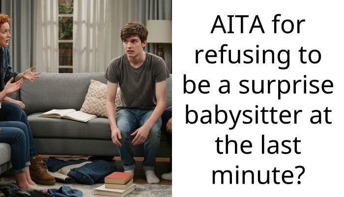 AITA for refusing to be a surprise babysitter at the last minute?