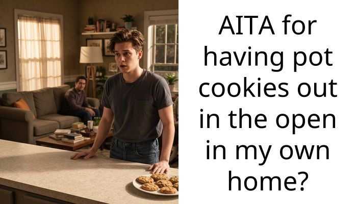 AITA for having pot cookies out in the open in my own home?