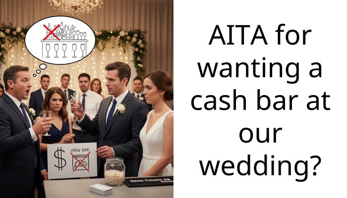 AITA for wanting a cash bar at our wedding?