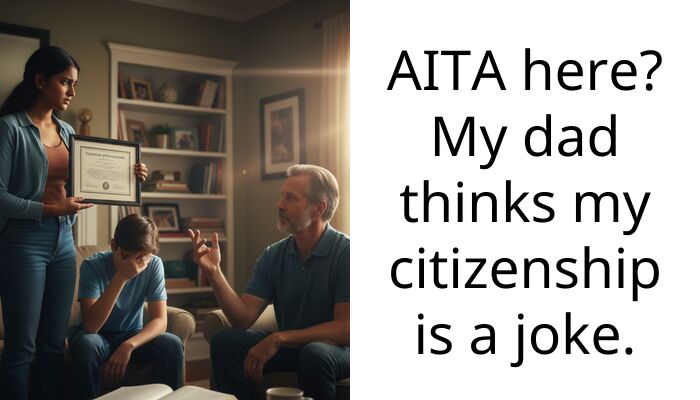 AITA here? My dad thinks my citizenship is a joke.