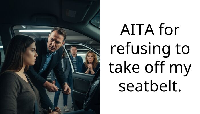 AITA for refusing to take off my seatbelt.