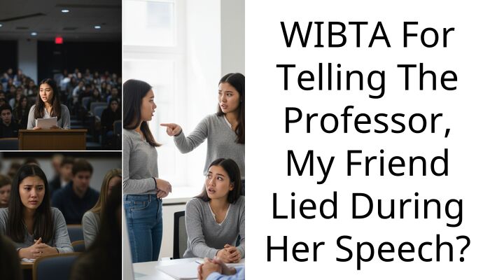 WIBTA For Telling The Professor, My Friend Lied During Her Sp*ech?