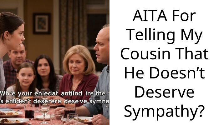 AITA For Telling My Cousin That He Doesn’t Deserve Sympathy?
