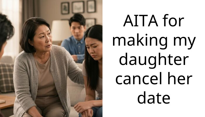 AITA for making my daughter cancel her date