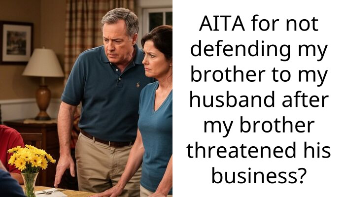 AITA for not defending my brother to my husband after my brother threatened his business?