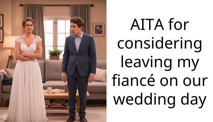 AITA for considering leaving my fiancé on our wedding day