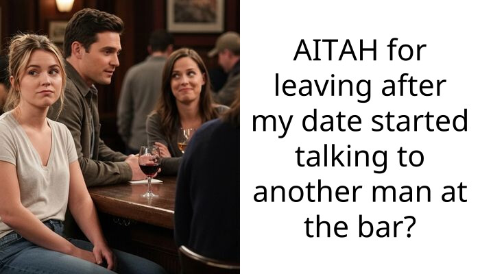 AITAH for leaving after my date started talking to another man at the bar?