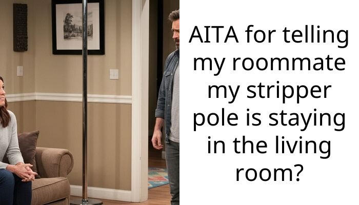 Redditor Gets Reported By Her Roomie After Refusing To Move The Stripper Pole She Installed In The Living Room