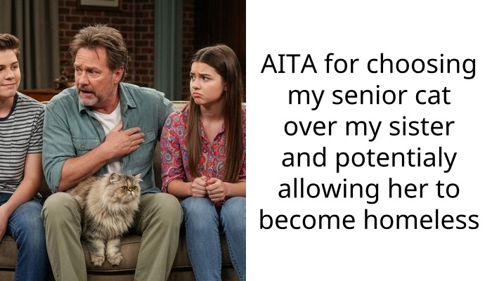 Woman Chooses Her Senior Cat Over Her Sister, Potentially Causing Her To Become Homeless