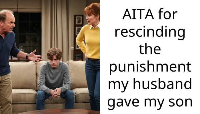 AITA for rescinding the punishment my husband gave my son