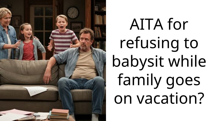 AITA for refusing to babysit while family goes on vacation?