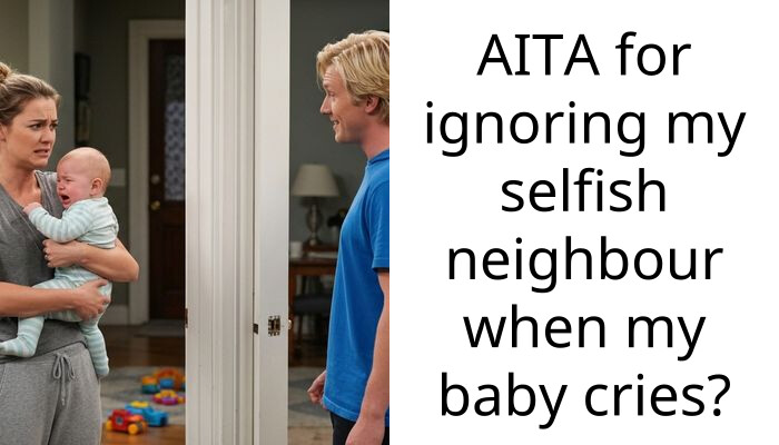 AITA for ignoring my selfish neighbour when my baby cries?