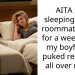 AITA for sleeping in my roommates bed for a week after my boyfriend p**ed red wine all over mine?