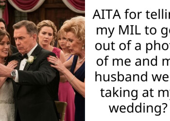 Relentless Mother-In-Law Squeezes Herself Into Couple’s Wedding Photos, Wife Edits MIL Out