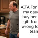 AITA For letting my daughter buy her dad a gift from the wrong football team?