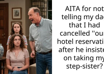 AITA for not telling my dad that I had cancelled ”our” hotel reservation after he insisted on taking my step-sister?
