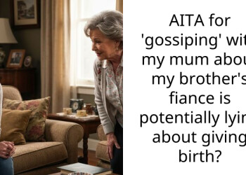 AITA for ‘gossiping’ with my mum about my brother’s fiance is potentially lying about giving birth?